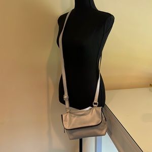 Metallic silver Kenneth Cole crossbody